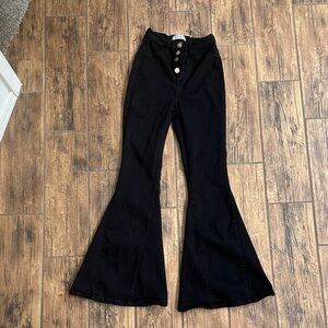 Black bell bottom pants